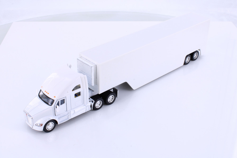 Kenworth T700 Container, White Kinsmart KT1302DC 1/68 scale