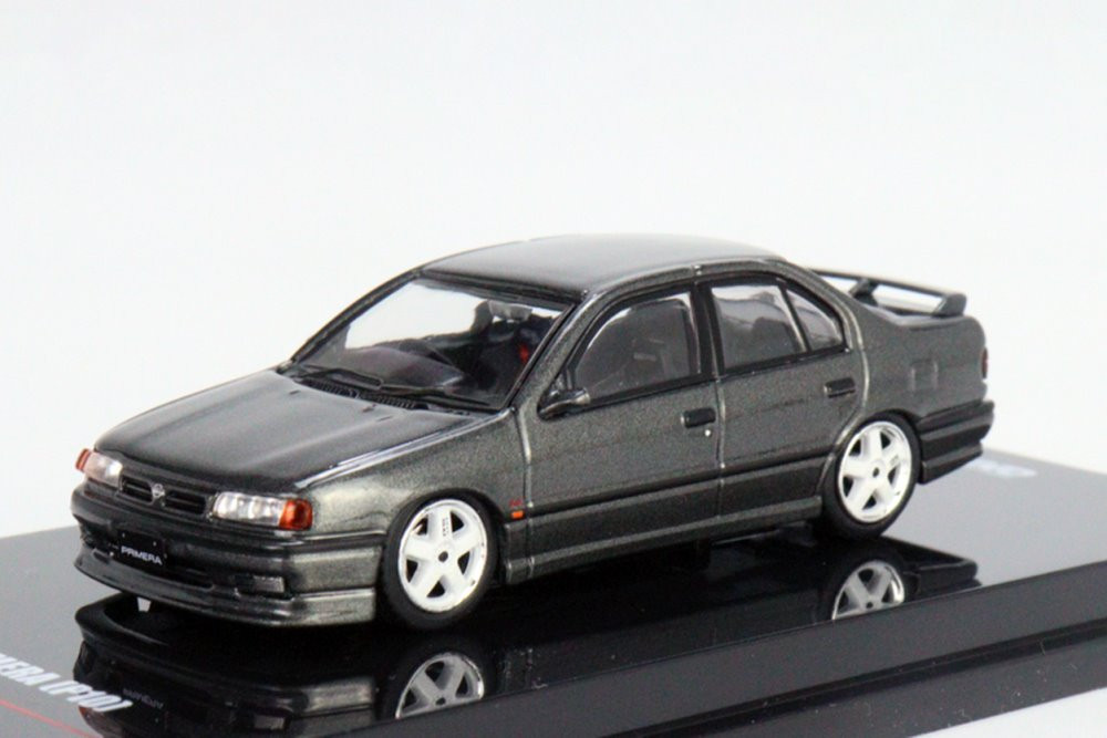 Nissan Primera P10, Gun Metal Gray - Inno Models IN64P10-GMG - 1/64 scale Diecast Model Toy Car