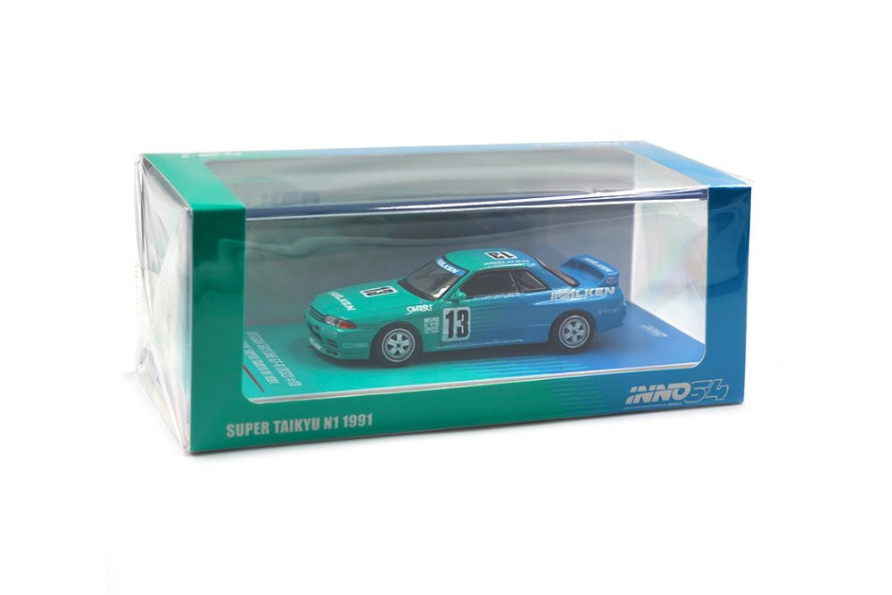 ＜新品＞ Inno Models　日産 スカイライン GT-R（R32）＃13 ”FALKEN” SUPER TAIKYU N1 1991　1/64サイズ