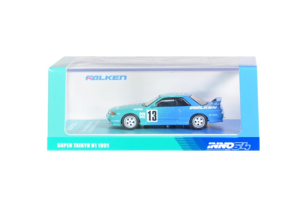 ＜新品＞ Inno Models　日産 スカイライン GT-R（R32）＃13 ”FALKEN” SUPER TAIKYU N1 1991　1/64サイズ