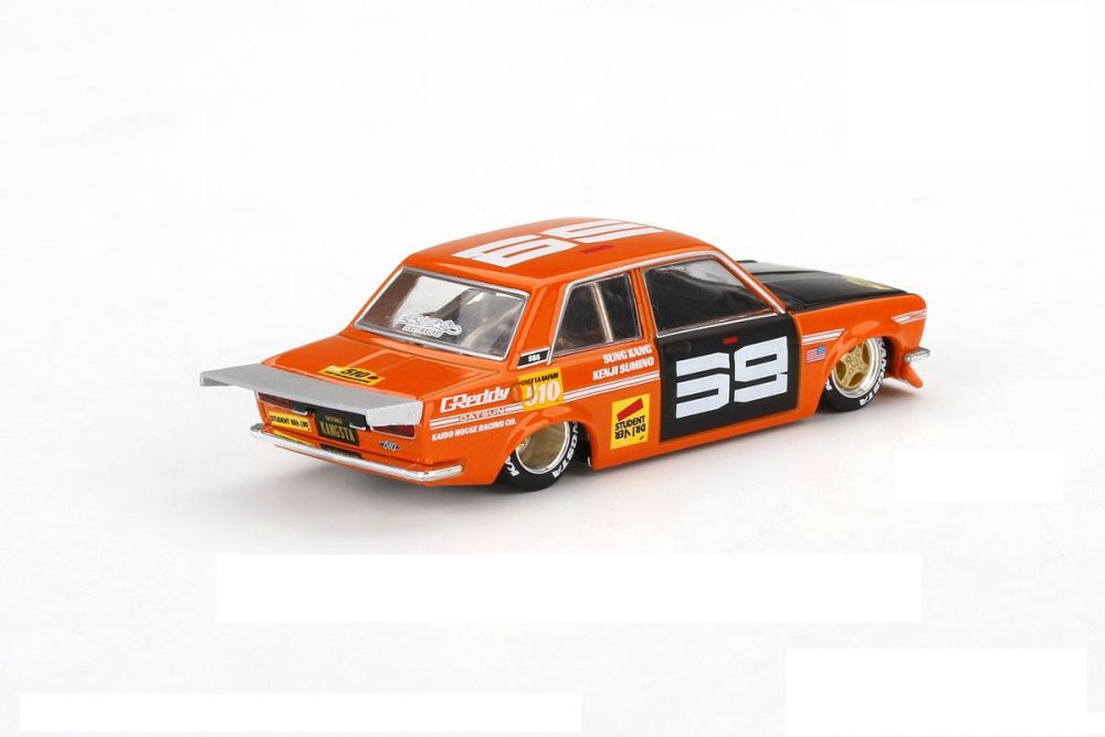 Datsun 510 Pro Street SK510, Orange /Black - Mini GT KHMG004OR - 1