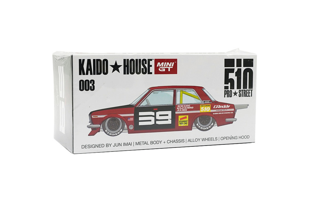 Datsun 510 Pro Street SK510, Red /Black - Mini GT KHMG003R - 1/64