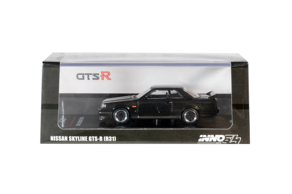 1987 Nissan Skyline GTS-R (R31), Black/Gray - Inno Models IN64R31-BGM - 1/64 scale Diecast Car