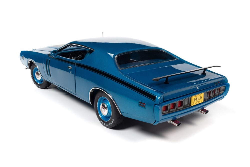 Miniature Auto World 1:18 - Dodge Charger R/T 1971 Bleu GB5 - Modèle Détaillé Neuf