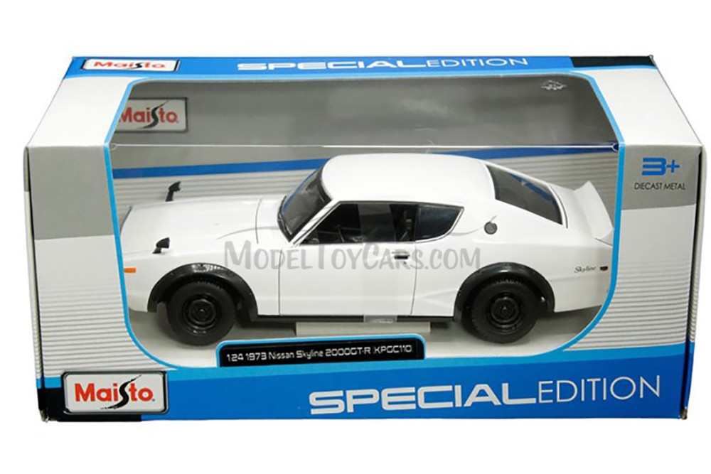 再入荷得価1/18 Skyline GTR 1973 KPGC110 Ken ＆ Mary　ケンメリ　Wide Wheels(ホワイト) [K08253W] 乗用車