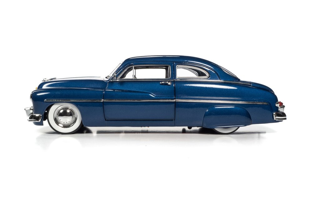 1949 Mercury Eight Coupe, Atlantic Blue - Auto World AW277 - 1/18 scale Diecast Model Toy Car