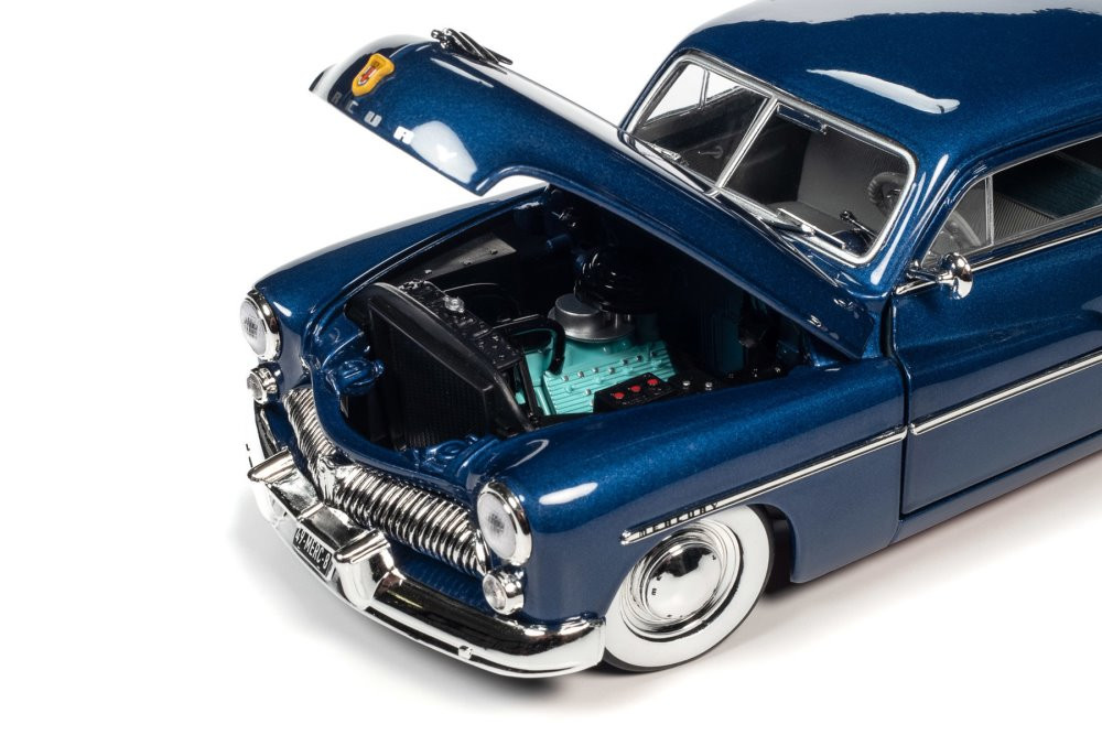 1949 Mercury Eight Coupe, Atlantic Blue - Auto World AW277 - 1/18 scale  Diecast Model Toy Car