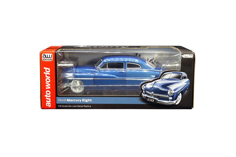 1949 Mercury Eight Coupe, Atlantic Blue - Auto World AW277 - 1/18