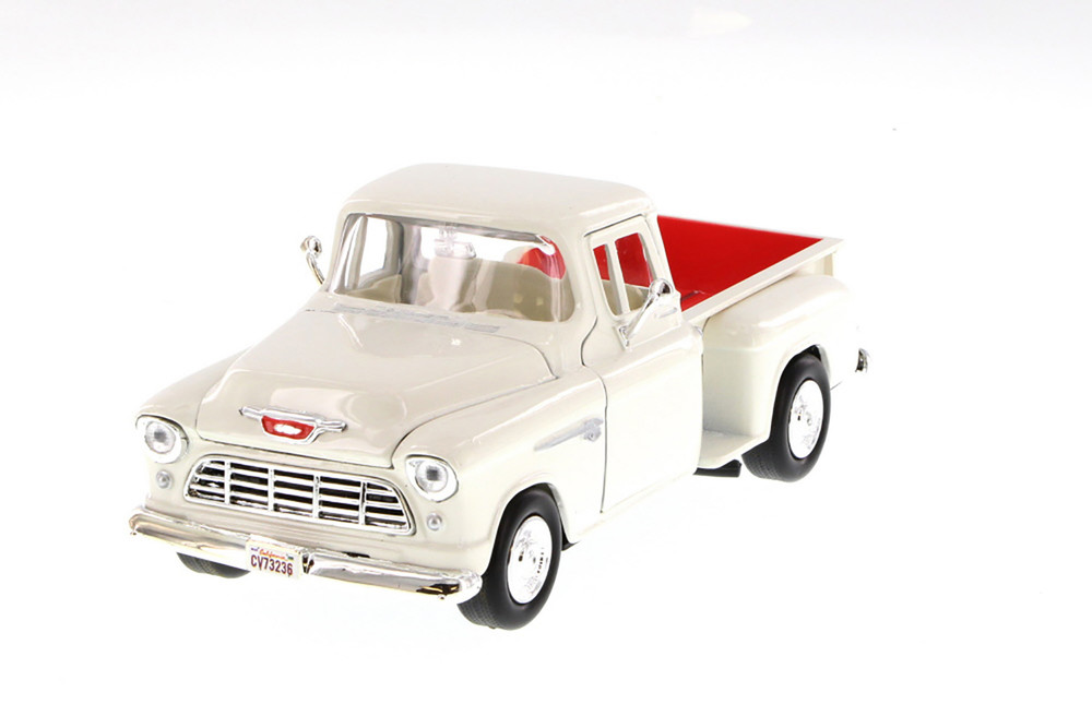 1955 Chevy 5100 Stepside Pickup Truck, Cream/Ivory - Motor Max