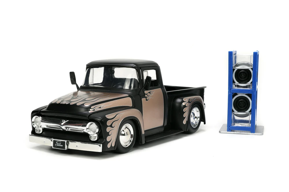 1956 Ford F-100, Matte Black and Champagne - Jada Toys 34026/4 - 1/24 scale Diecast Car