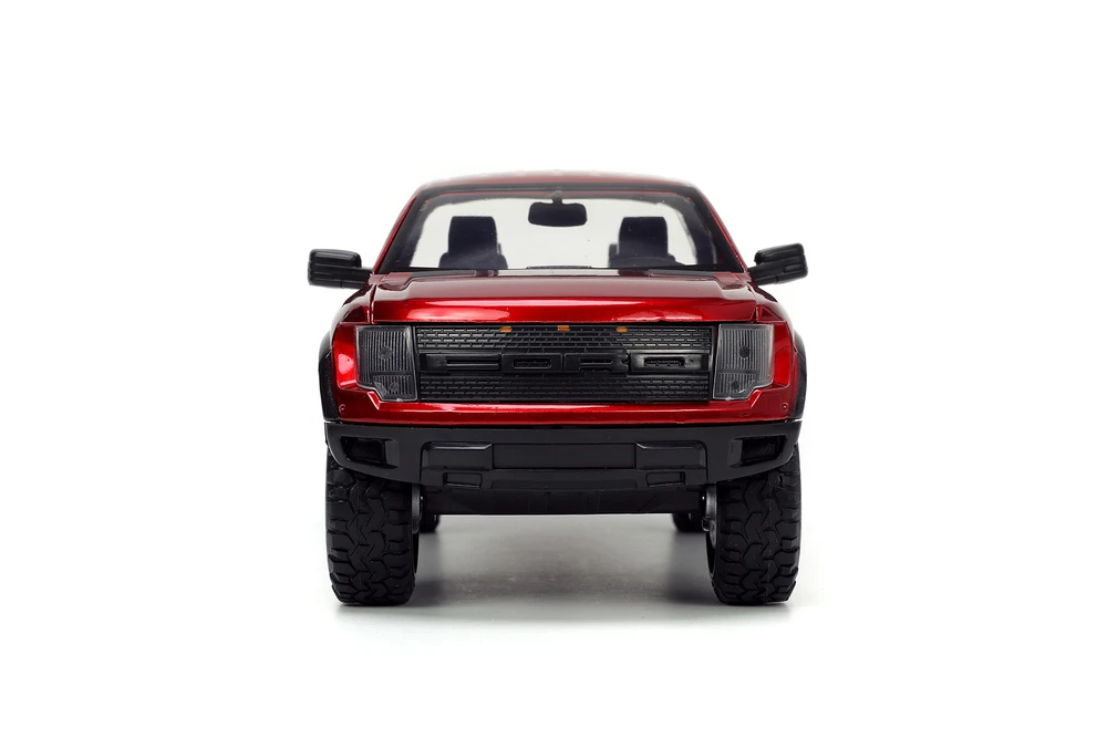 2011 Ford F-150 SVT Raptor w/Extra Wheels, Candy Red - Jada Toys 33854 - 1/24 scale Diecast Car