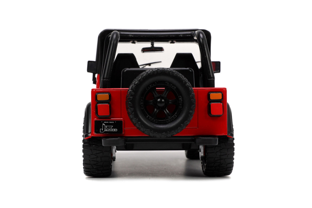 1992 Jeep Wrangler DV8 Off-Road with Extra Wheels, Red - Jada Toys