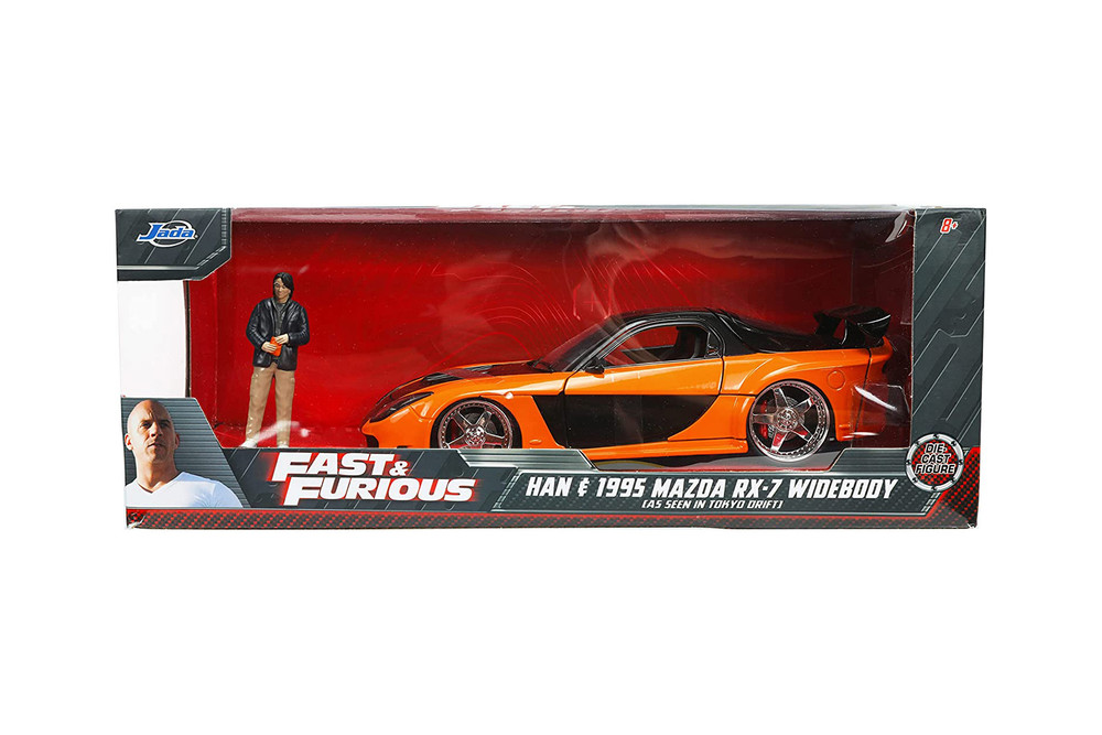 1995 Mazda RX-7 Widebody RHD w/Han Figure, Fast & Furious, Jada Toys 33174 - 1/24 scale Diecast Car
