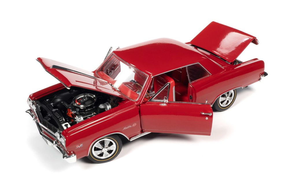 1965 Chevy Chevelle SS Z16, Regal Red - Auto World AMM1272 - 1/18 scale Diecast Model Toy Car
