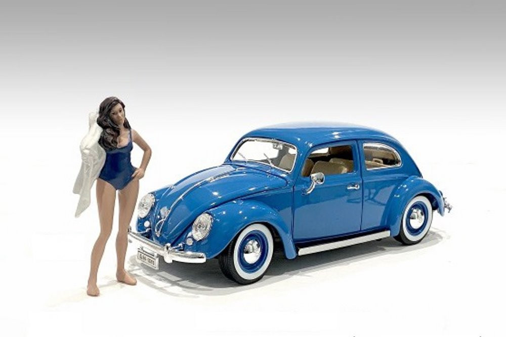Beach Girls - Katy, Dark Blue - American Diorama 76413 - 1/24 scale Figurine - Diorama Accessory
