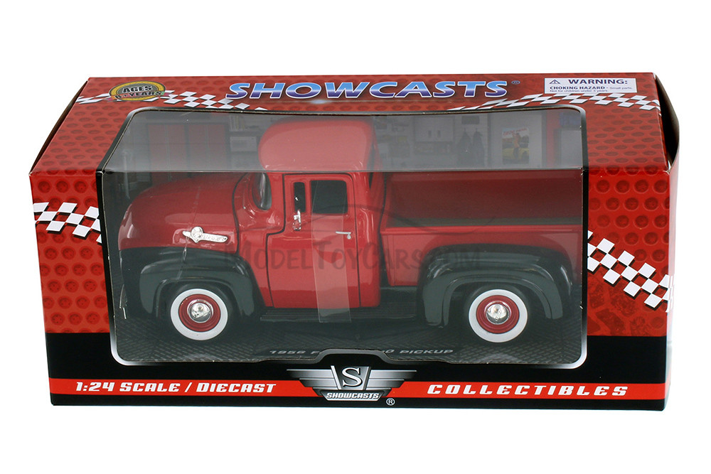1956 Ford F-100 Pick Up, Red /Black - Showcasts 73235AC/RBK - 1/24 scale Diecast Model Toy Car