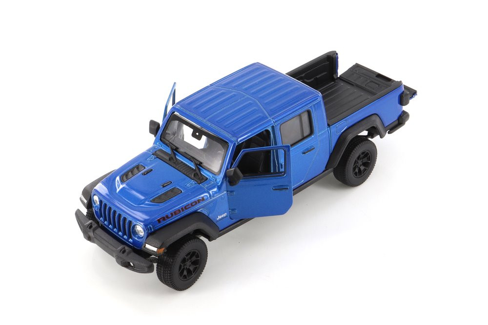 2020 Jeep Gladiator Pickup Truck, Blue - Welly 24103WBU - 1/27 scale Diecast Model Toy Car