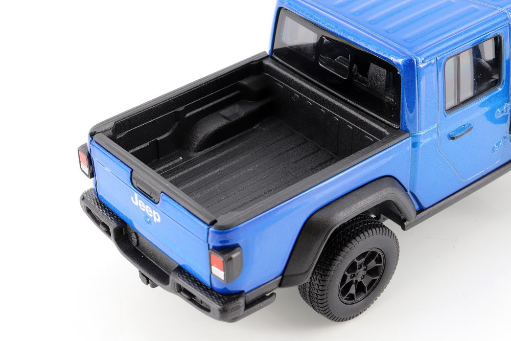 2020 Jeep Gladiator Pickup Truck, Blue - Welly 24103WBU - 1/27 scale Diecast Model Toy Car