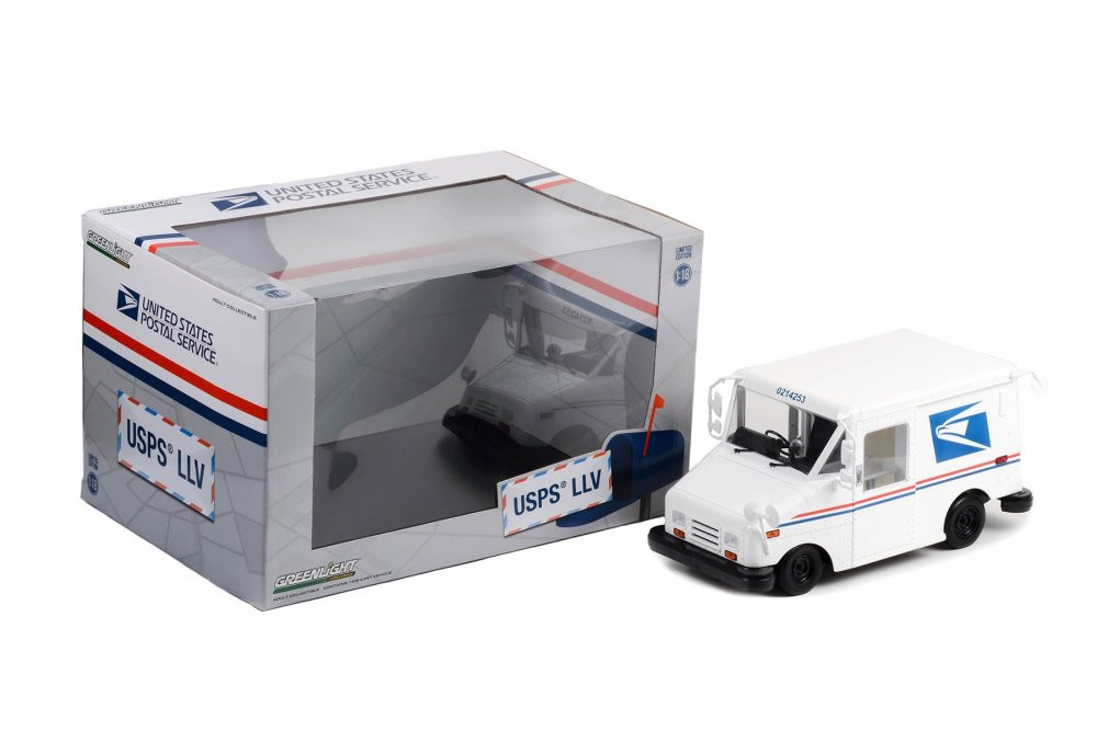 USPS Long-Life Postal Delivery Vehicle, White - Greenlight 13570 - 1/18 scale Diecast Car
