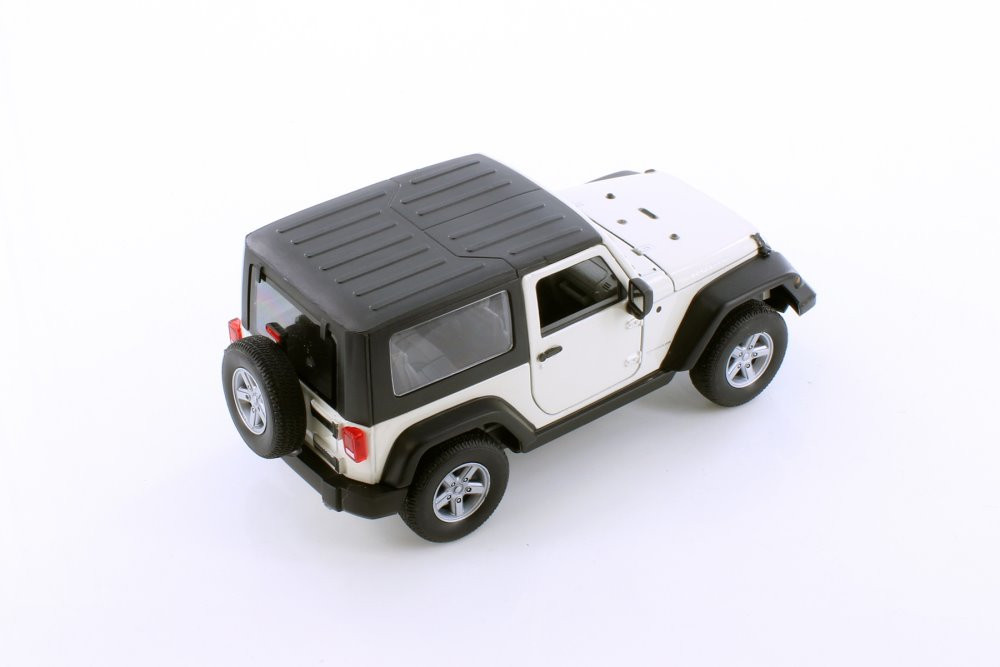 2007 Jeep Wrangler Rubicon Hardtop, White - Welly 22489HWT - 1/24 scale Diecast Model Toy Car