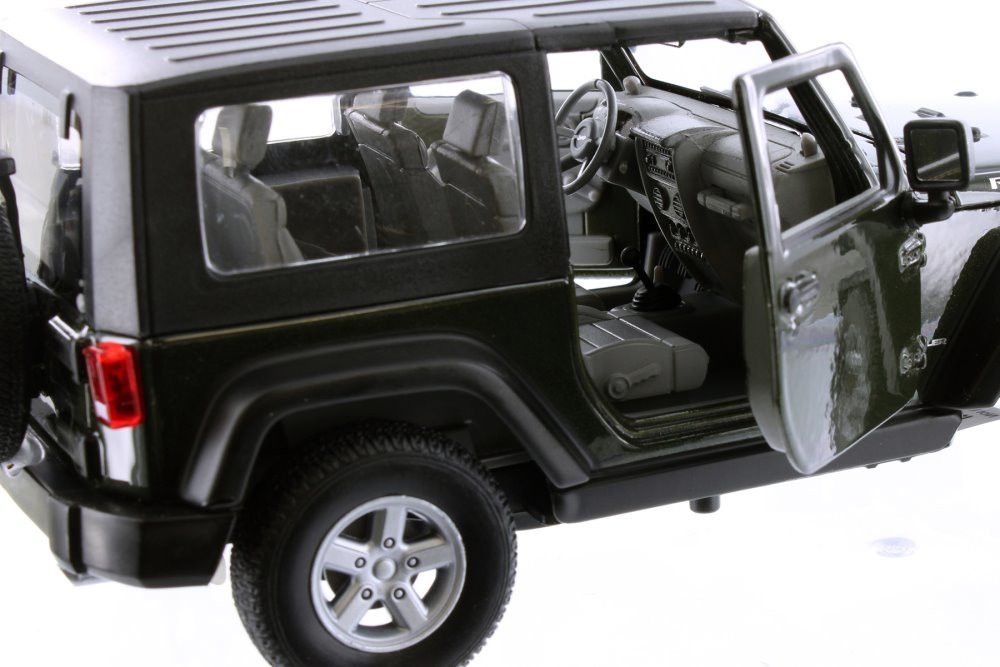 2007 Jeep Wrangler Rubicon Hardtop, Dark Green - Welly