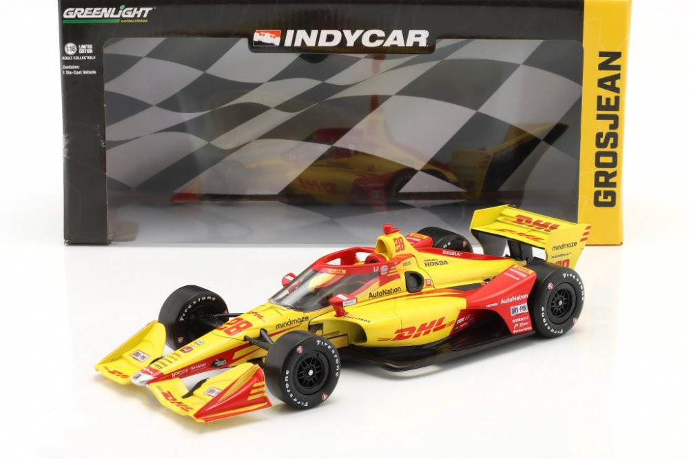 ミニカー Romain Grosjean Andretti Auto IndyDriver Romain Grosjean #28 2022 DHL Delivered with Pride / Andretti