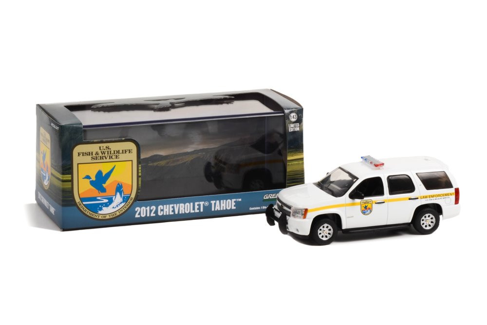 2012 Chevy Tahoe, White - Greenlight 86190 - 1/43 scale Diecast Model Toy Car