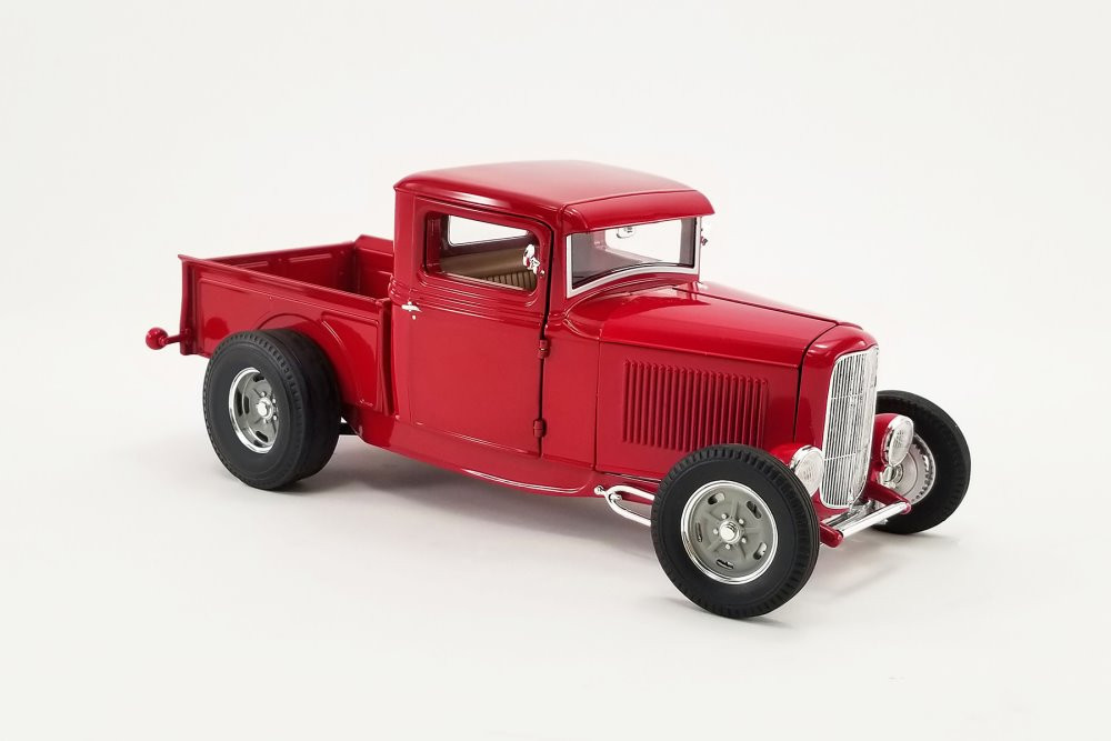 1932 Ford Hot Rod Pickup Truck, Red - Acme A1804100 - 1/18 scale
