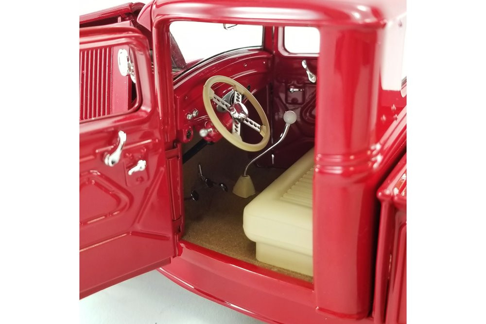 1932 Ford Hot Rod Pickup Truck, Red - Acme A1804100 - 1/18 scale