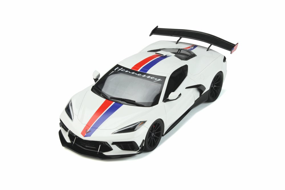 2021 Chevy Corvette C8 "Hennessey", Artic White - GT Spirit GT317 - 1/18 scale Resin Model Toy Car