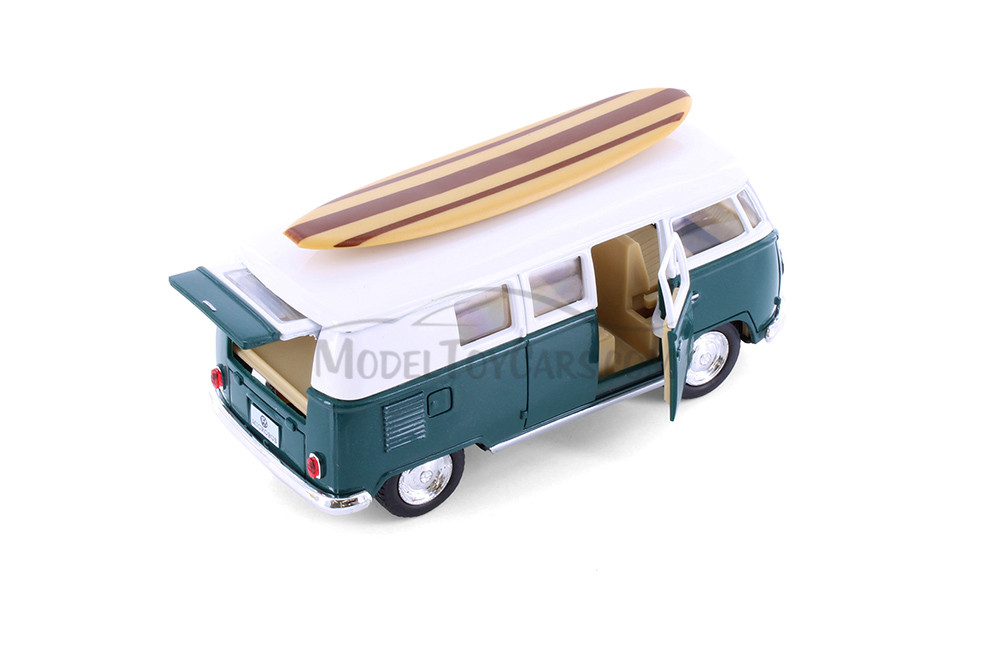  1962 Volkswagen Classic Bus with  Car Set Box of 12 1/32 Scale Diecast Model Cars, Assd Colors