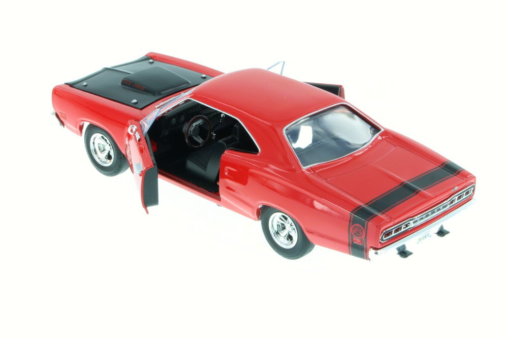 1969 Dodge Coronet Super Bee, Red - Showcasts 73315 - 1/24 Scale Diecast Model Toy Car