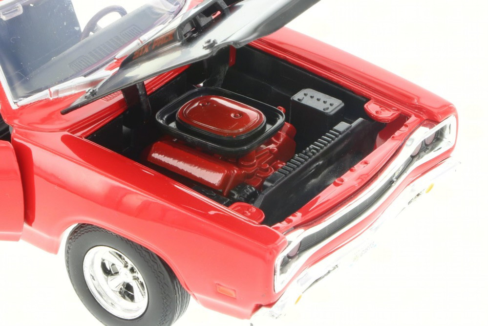 1969 Dodge Coronet Super Bee, Red - Showcasts 73315 - 1/24 Scale Diecast Model Toy Car