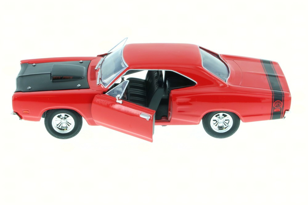 1969 Dodge Coronet Super Bee, Red - Showcasts 73315 - 1/24 Scale Diecast Model Toy Car