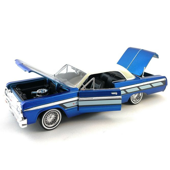 1964 Chevy Impala SS, Blue - Motor Max 79021WLBU - 1/24