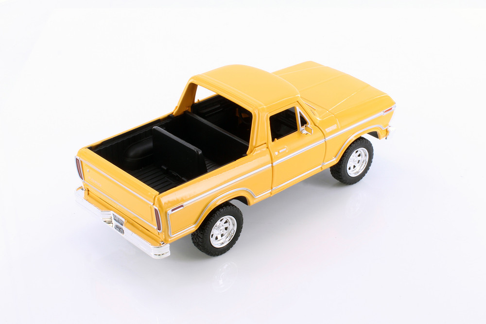 1978 Ford Bronco Custom, Yellow - Motor Max 79374WYL - 1/24 scale Diecast Model Toy Car