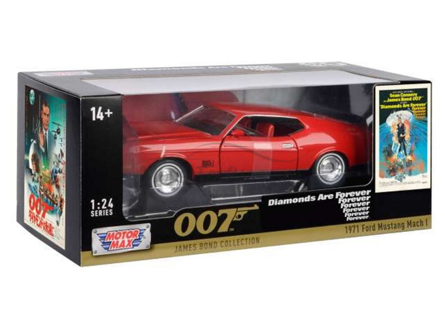 1971 Ford Mustang Mach I, James Bond - Motor Max 79851WR - 1/24 scale Diecast Model Toy Car