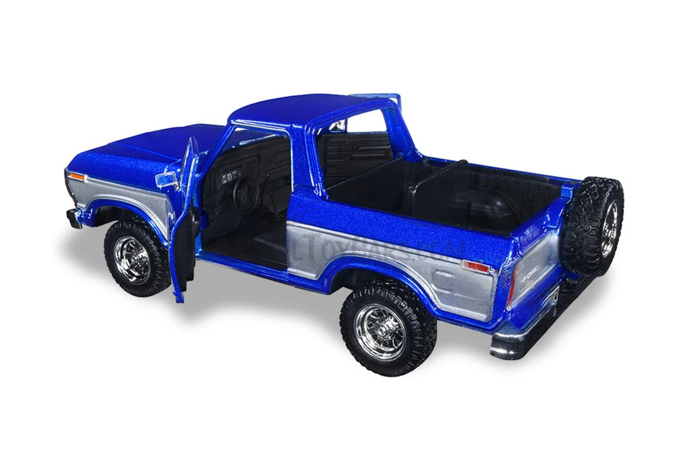1978 Ford Bronco Ranger XLT w/ Spare Tire, Blue - Showcasts® 79372 - 1/24 scale Diecast Car