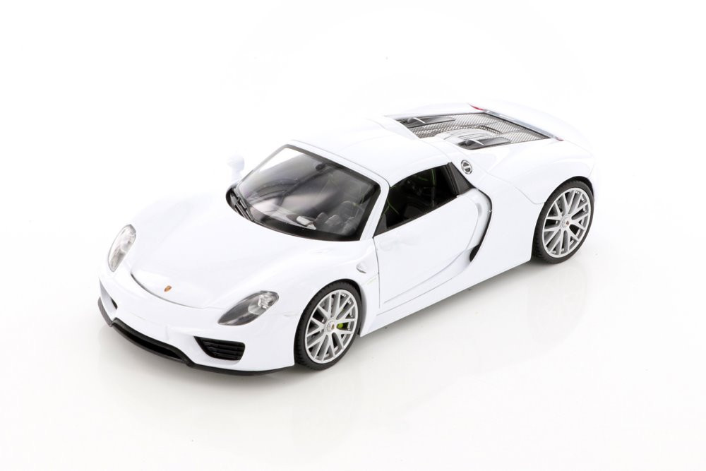 Porsche 918 Spyder, White - Welly 24055HWWT - 1/24 scale Diecast
