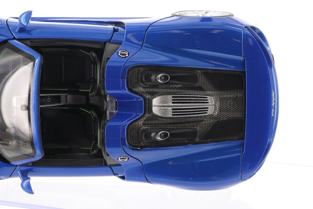 Porsche 918 Spyder Convertible, Blue - Welly 24055CWBU - 1/24