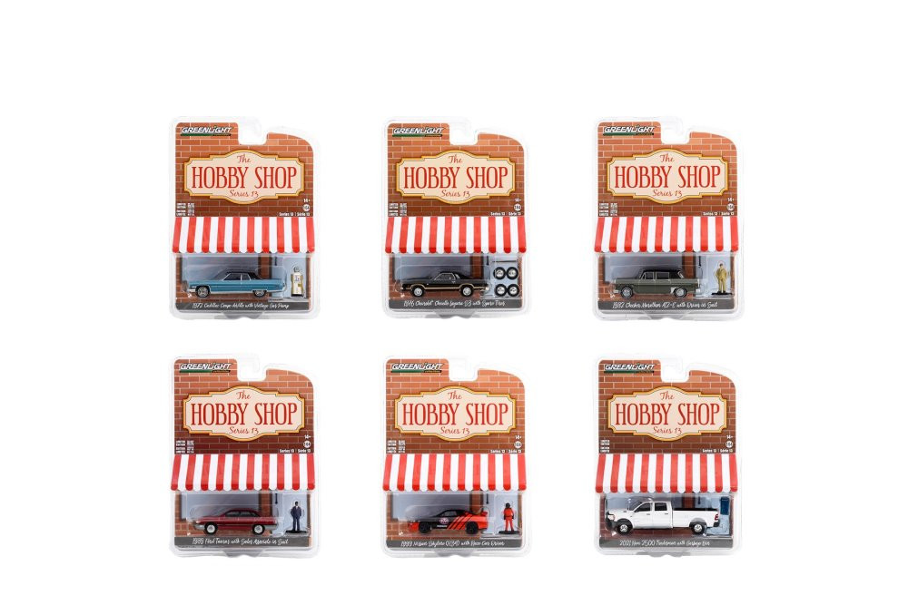  The Hobby Shop Series 13 Diecast Car Set - Box of 6 assorted 1/64 Scale Diecast Model Cars