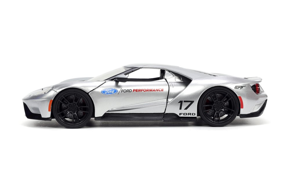 2017 Ford GT #17, Silver - Jada Toys 33857 - 1/24 scale Diecast Model Toy Car