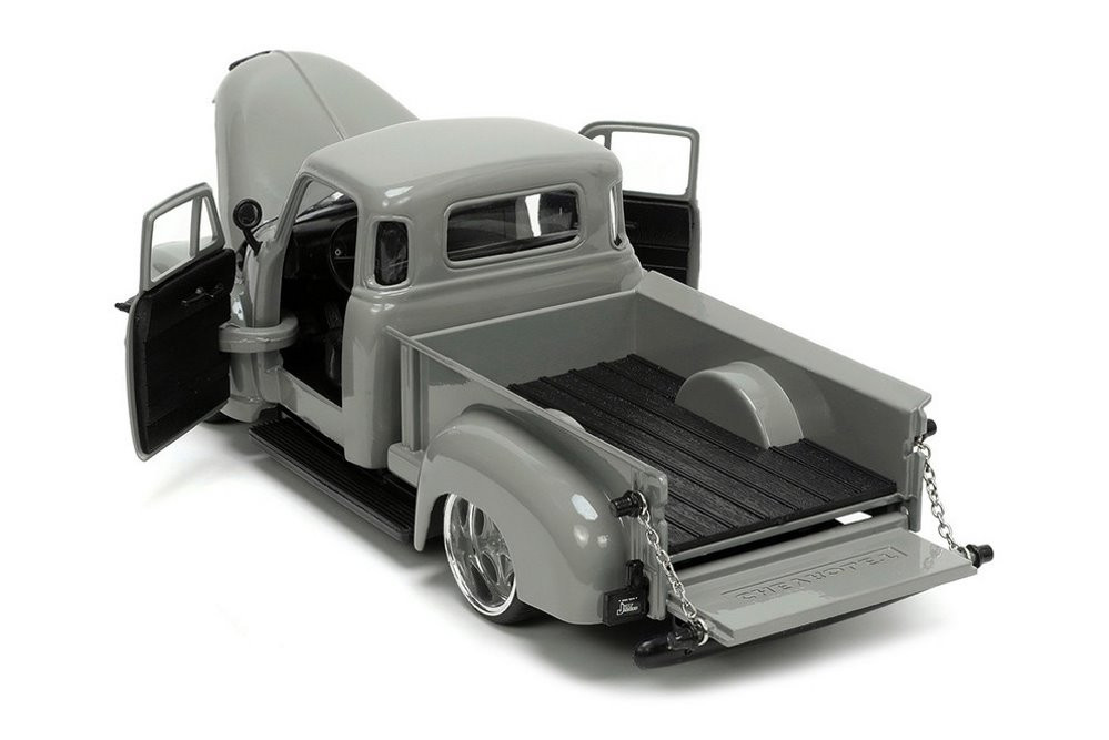 1953 Chevy Pickup and Extra Wheels, Gray - Jada Toys 34023 - 1/24
