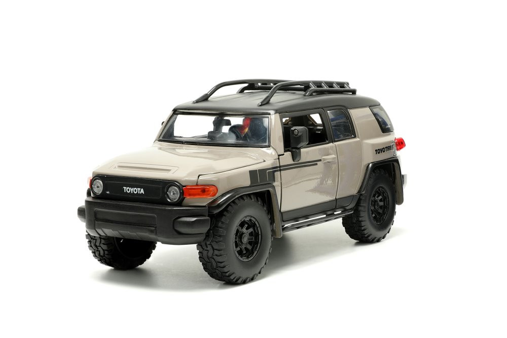 Toyota FJ Cruiser w/ Roof Rack and Extra Wheels, Beige - Jada Toys