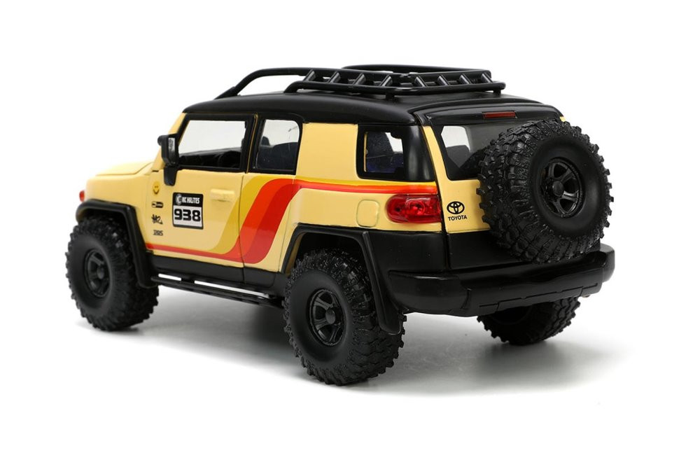 Toyota FJ Cruiser #938 w/ Extra Wheels, Yellow - Jada Toys 33028 - 1/24 scale Diecast Car