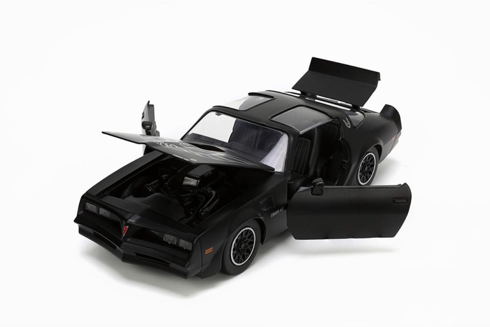 1977 Pontiac Firebird T/A Trans am T-top, Matte Black - Jada Toys 34038 - 1/24 scale Diecast Car
