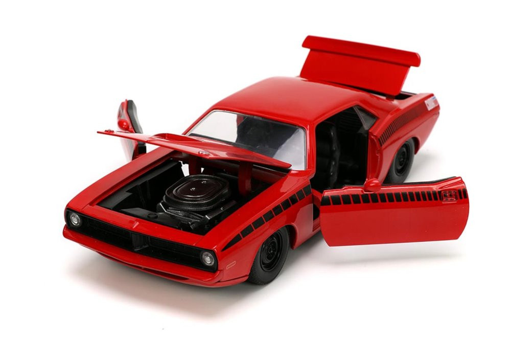 1973 Plymouth Barracuda, Red - Jada Toys 34037/4 - 1/24 scale