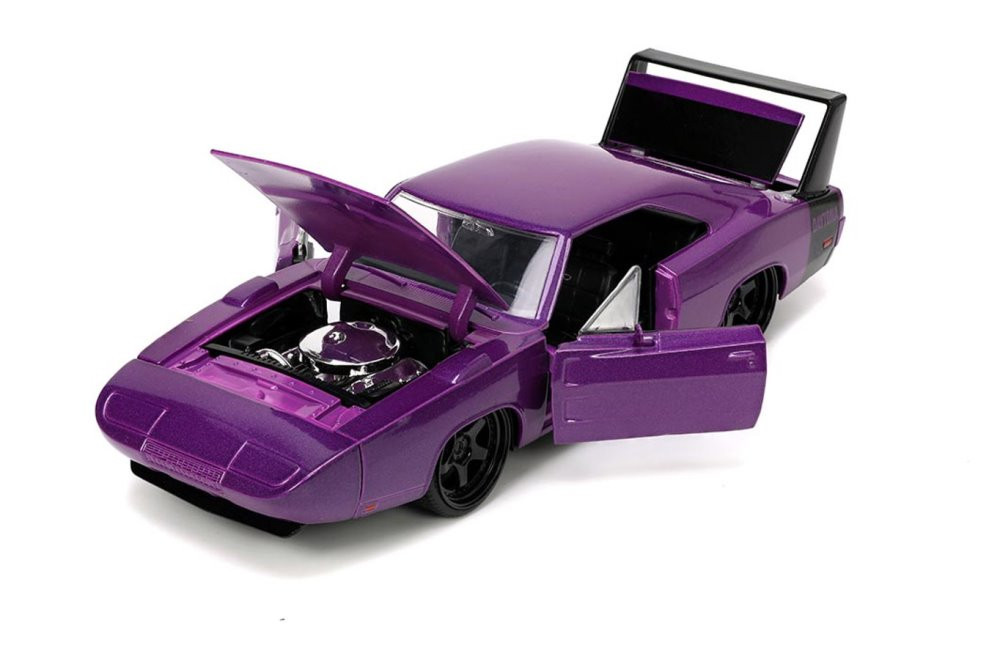 1969 Dodge Charger Daytona, Purple - Jada Toys 34036/4 - 1/24 scale Diecast Model Toy Car