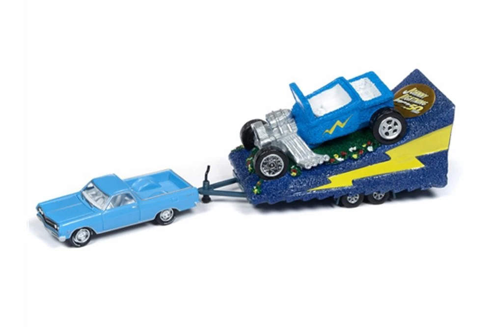 1965 Chevy El Camino with Parade Float, Mist Blue Metallic - Round 2 JLTG001/36A - 1/64 Diecast Car