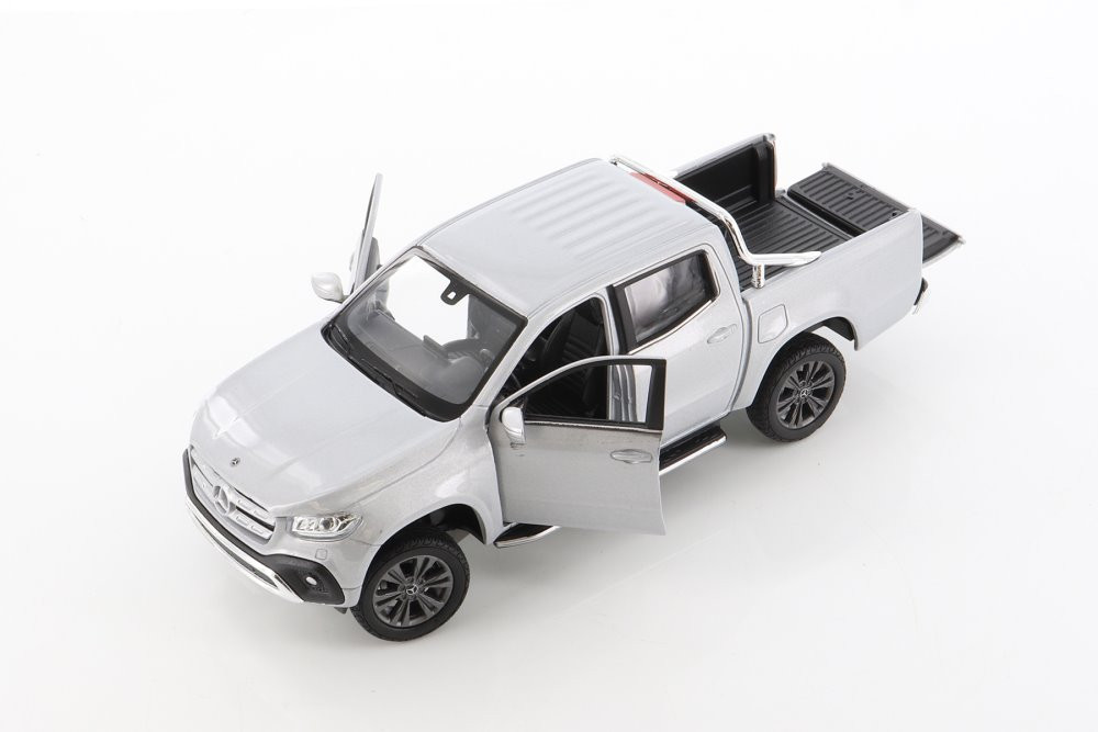 Mercedes-Benz X-Class Pickup Truck, Silver - Welly 24100WSV - 1/27 scale Diecast Model Toy Car